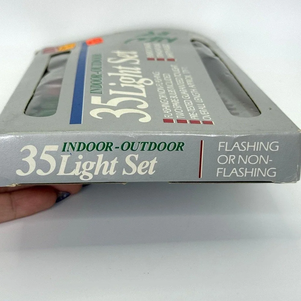 Vintage Foremost 35 Light Indoor Outdoor Christmas String Light Red Green Tested